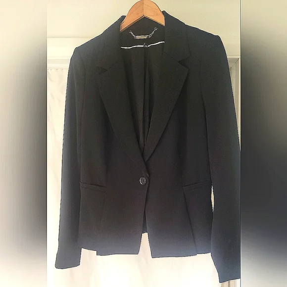 WHBM Black Tailored One Button Size 10 Blazer - Picture 4 of 5